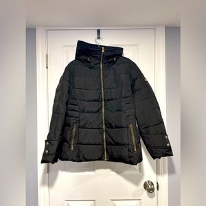 CALVIN KLEIN XL black full zip puff jacket coat